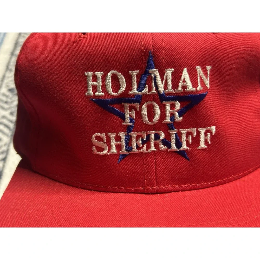 Vintage Roy Holman For Sheriff Snapback Hat Davidson County NC Campaign